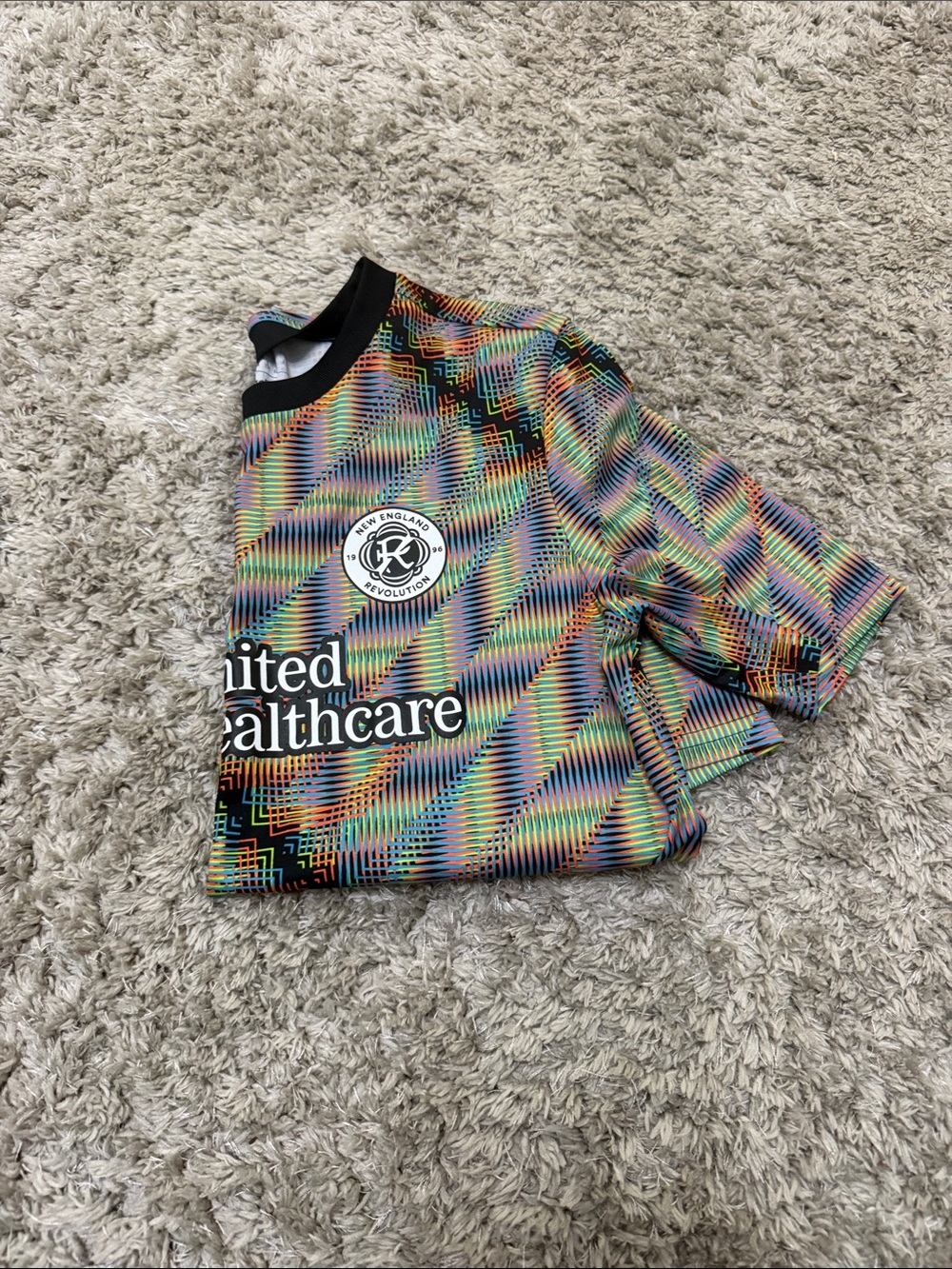 adidas Multicolor Geometric Soccer Jersey with Black Trim